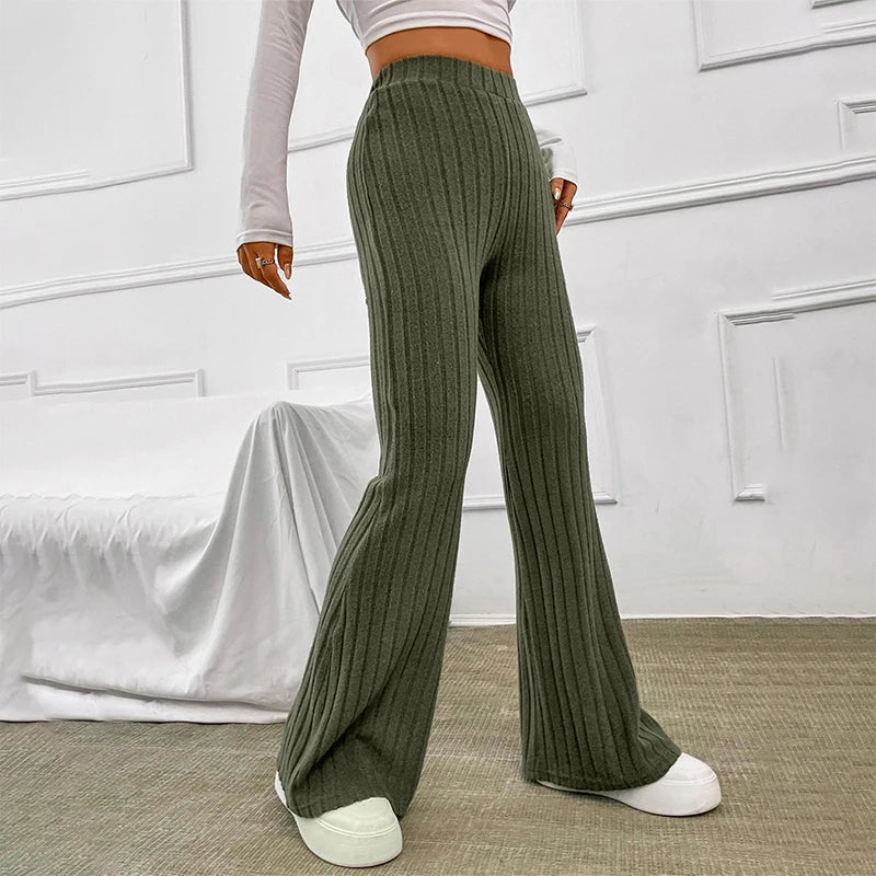 Knitted Wide-Legged Pants