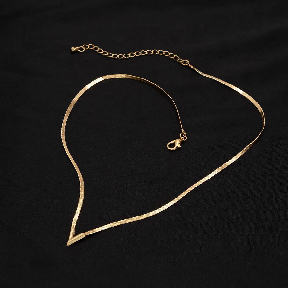 Flat Snake Clavicle Chain Necklace