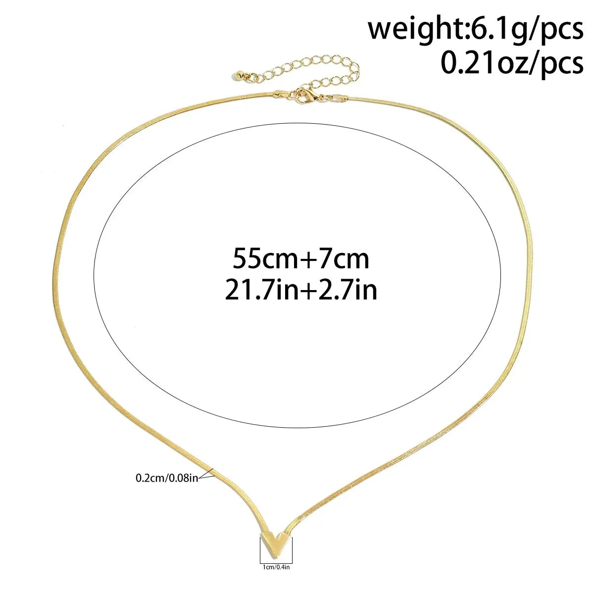 Flat Snake Clavicle Chain Necklace