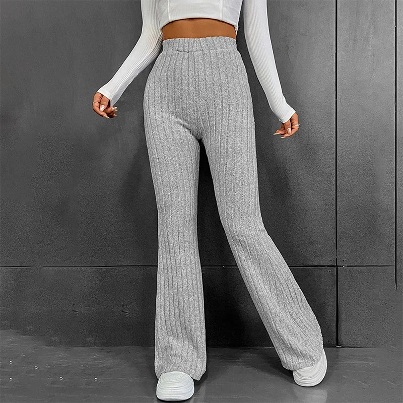 Knitted Wide-Legged Pants