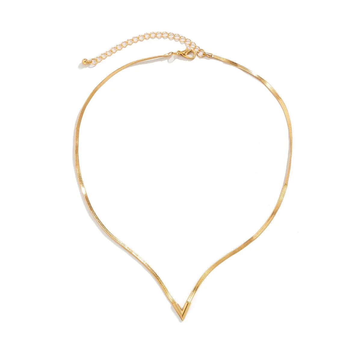 Flat Snake Clavicle Chain Necklace